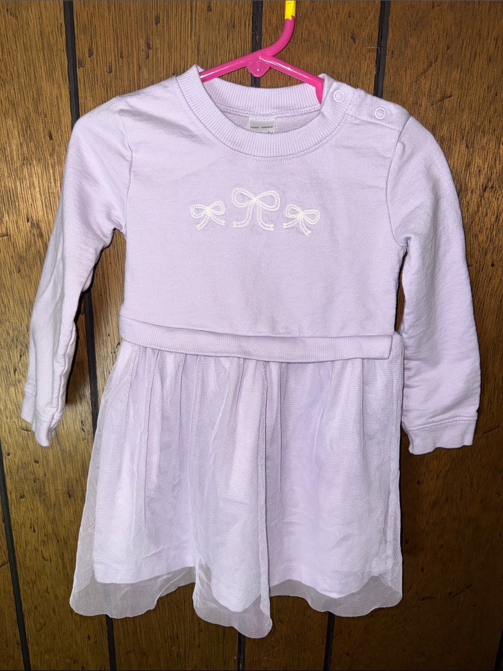 Carter’s Baby Girl Bow Sweatshirt Dress
